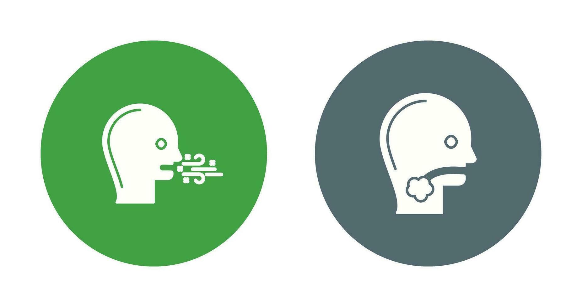 Bad Breath and Throat Cancer Icon vector