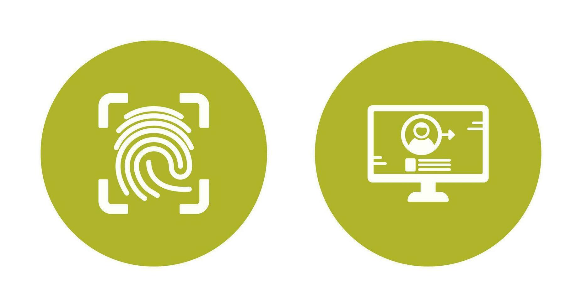 Log and Finger Print Icon vector