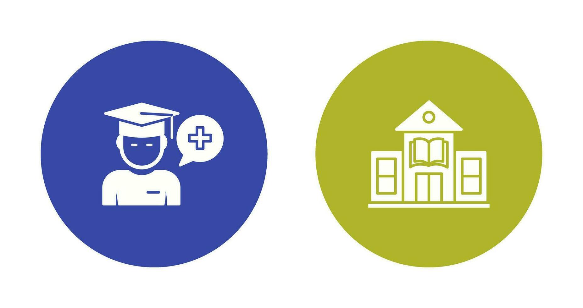 Medicine Faculty and Library Building Icon vector