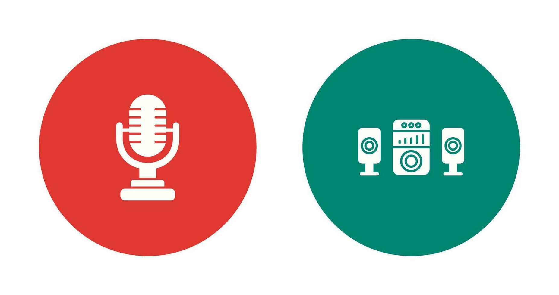 Microphone and Sound System Icon vector