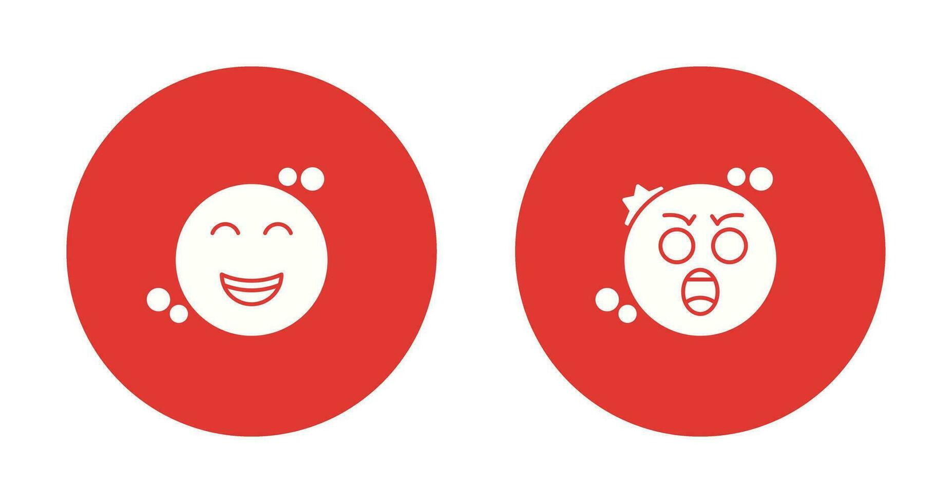 Shock and Happy Icon vector