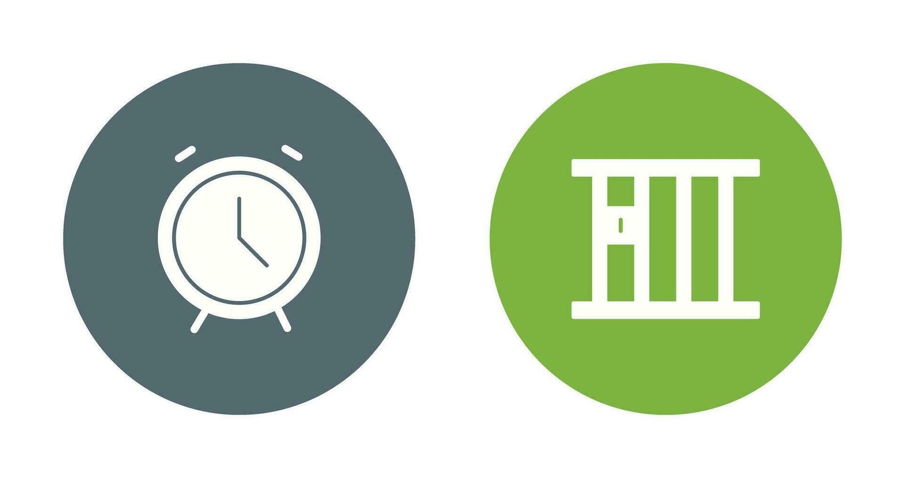 Alarm Clock and Jail Icon vector