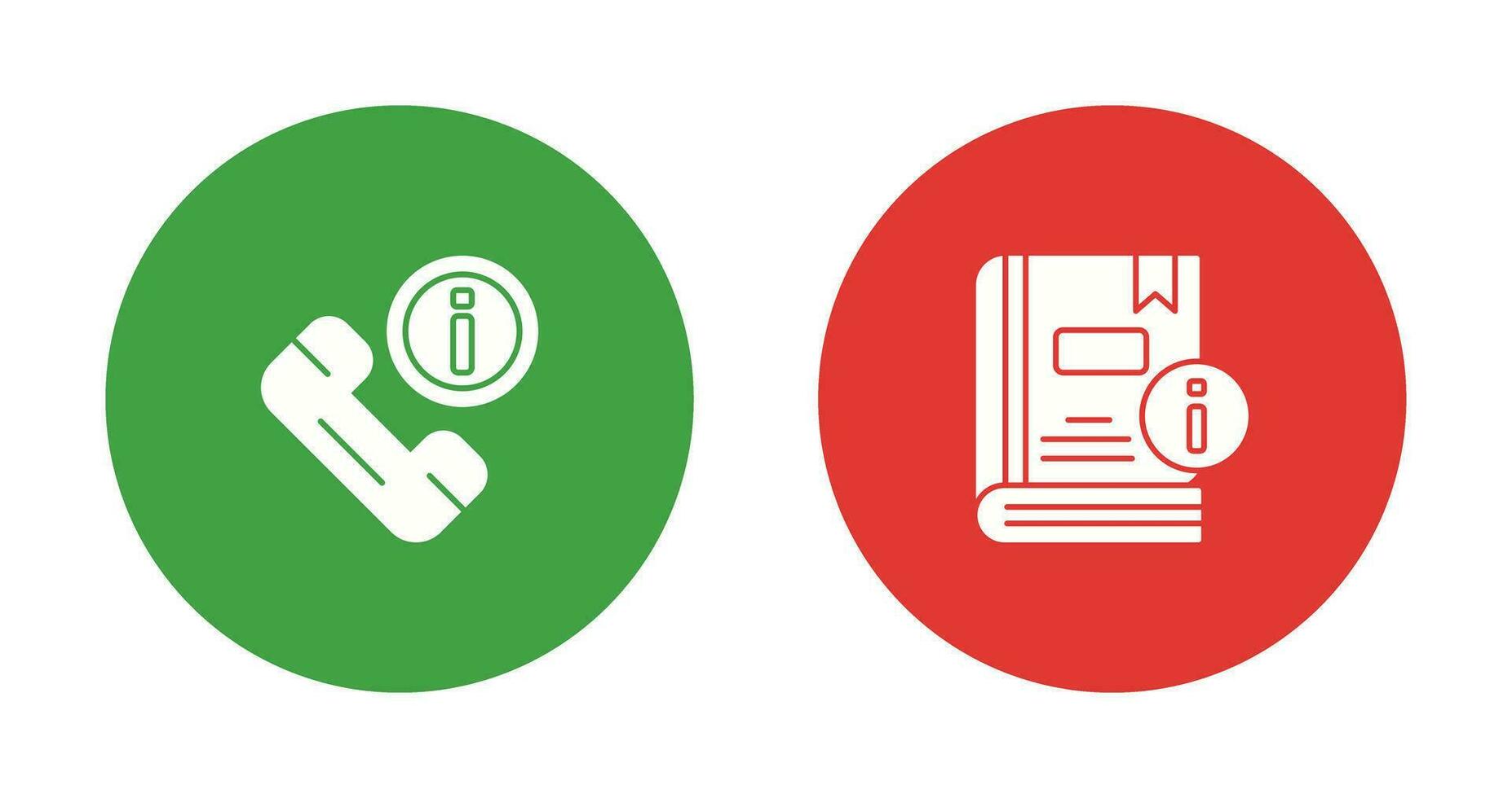 phone call and book Icon vector