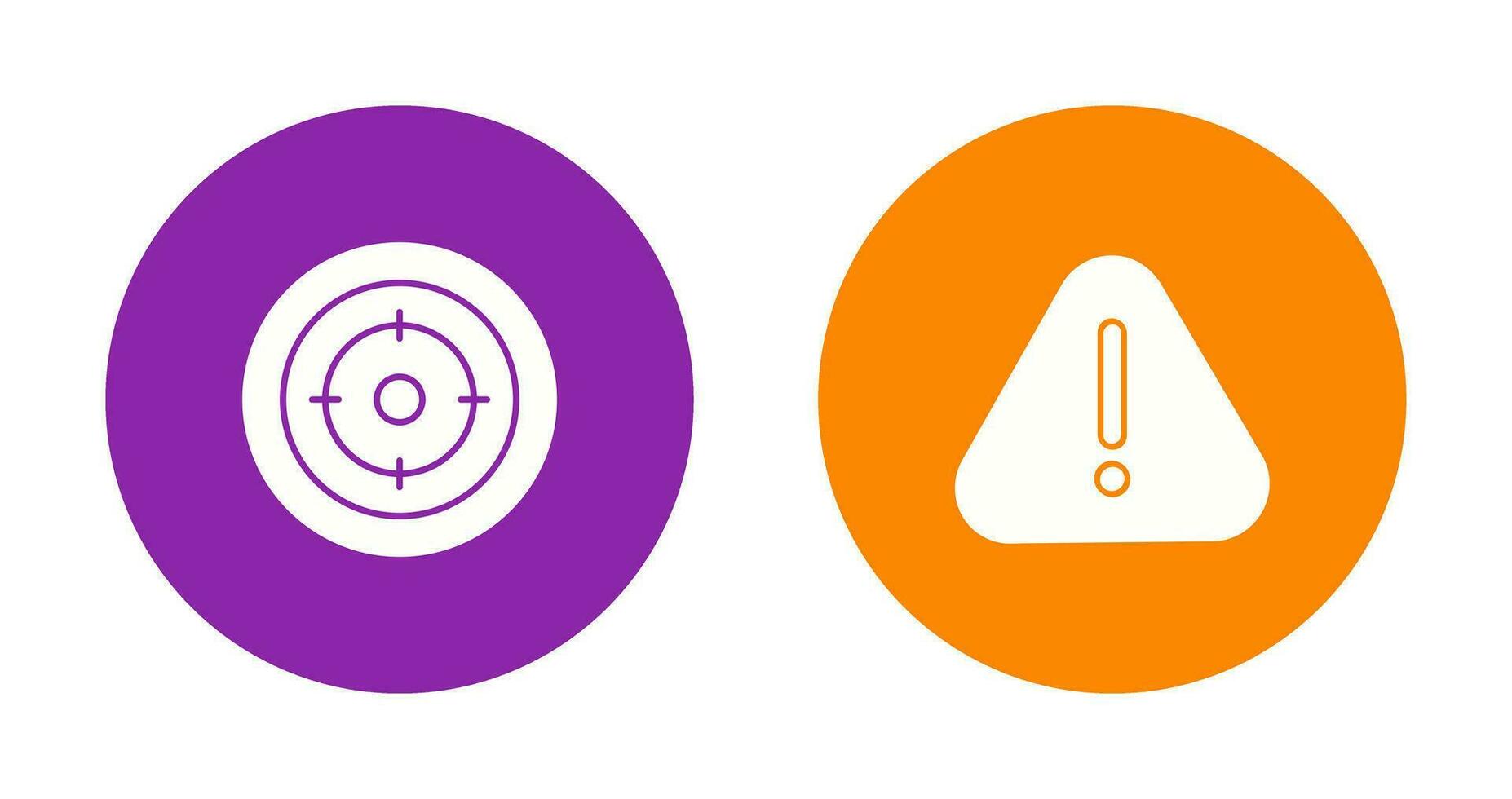 Target and Warning Icon vector