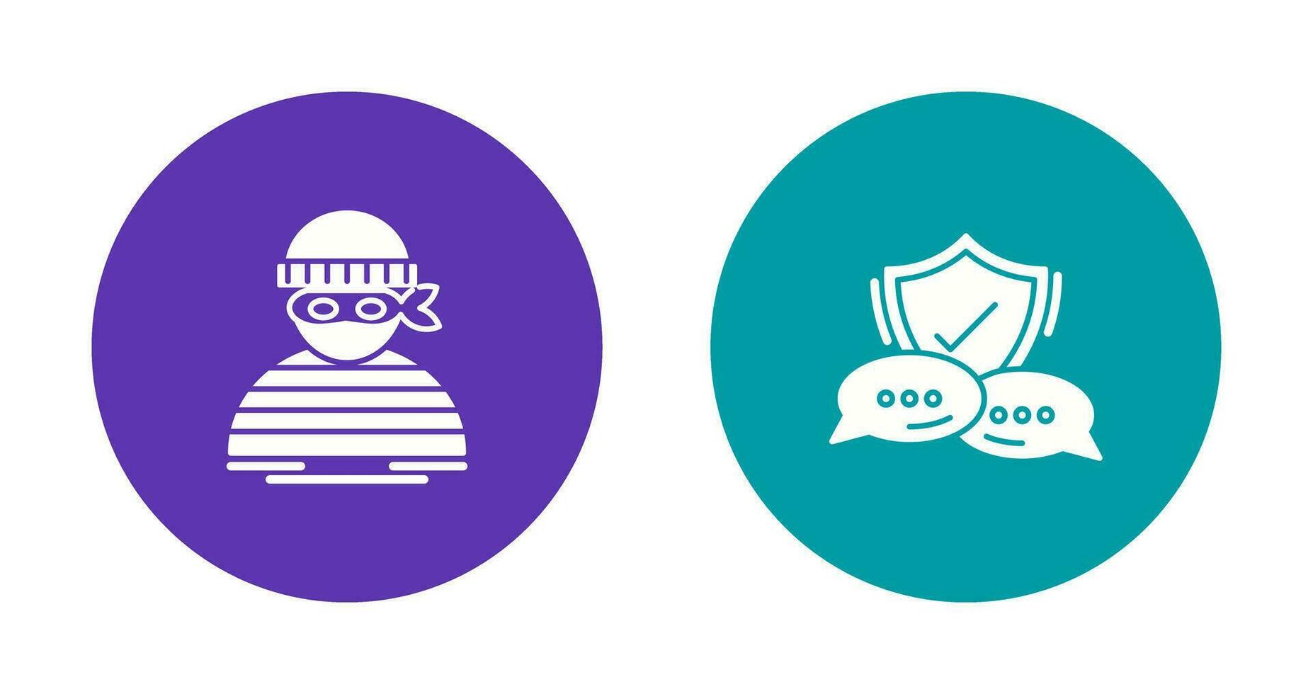 Thief and Contact Icon vector