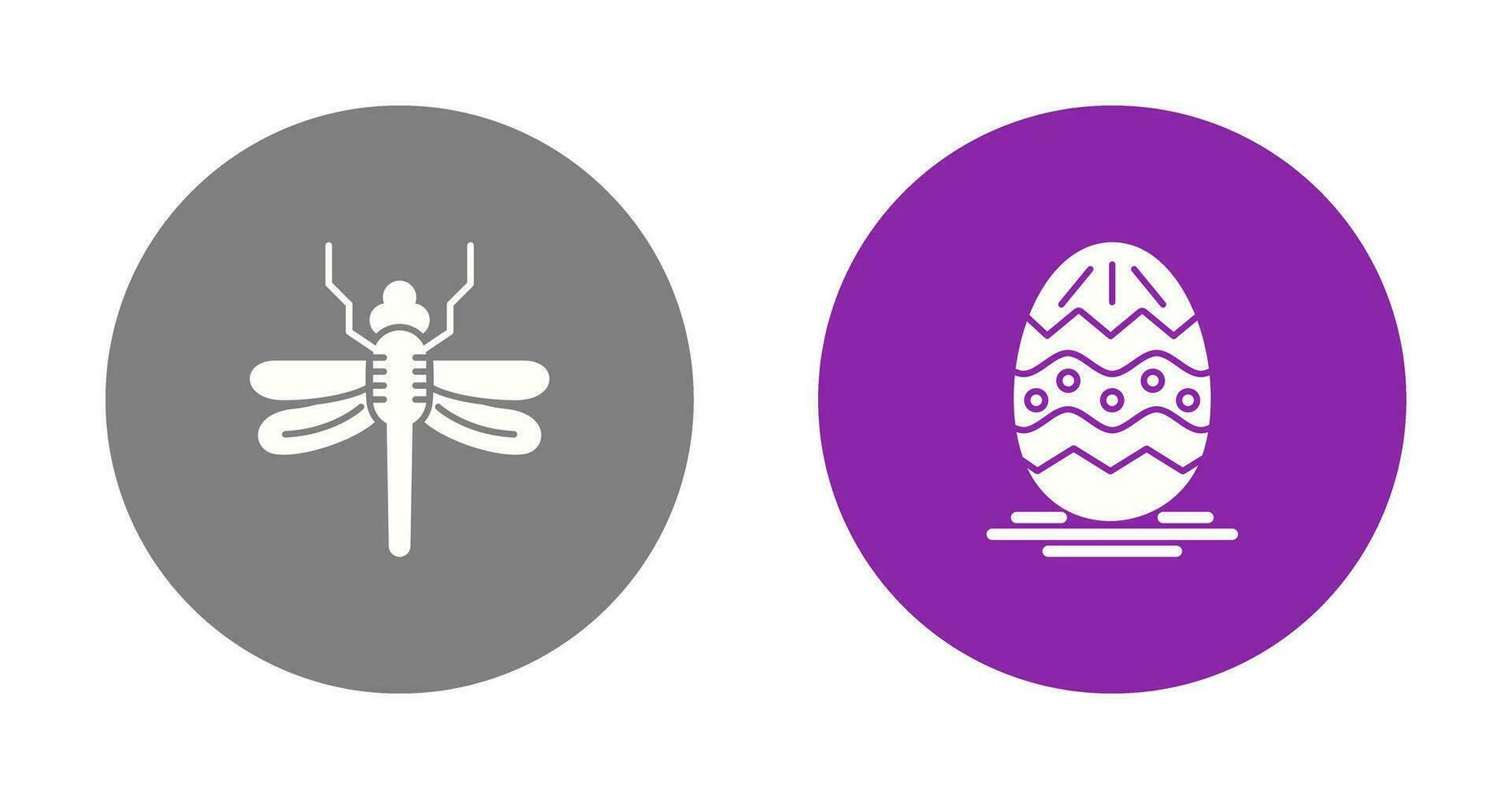 Dragonfly and Easter  Icon vector