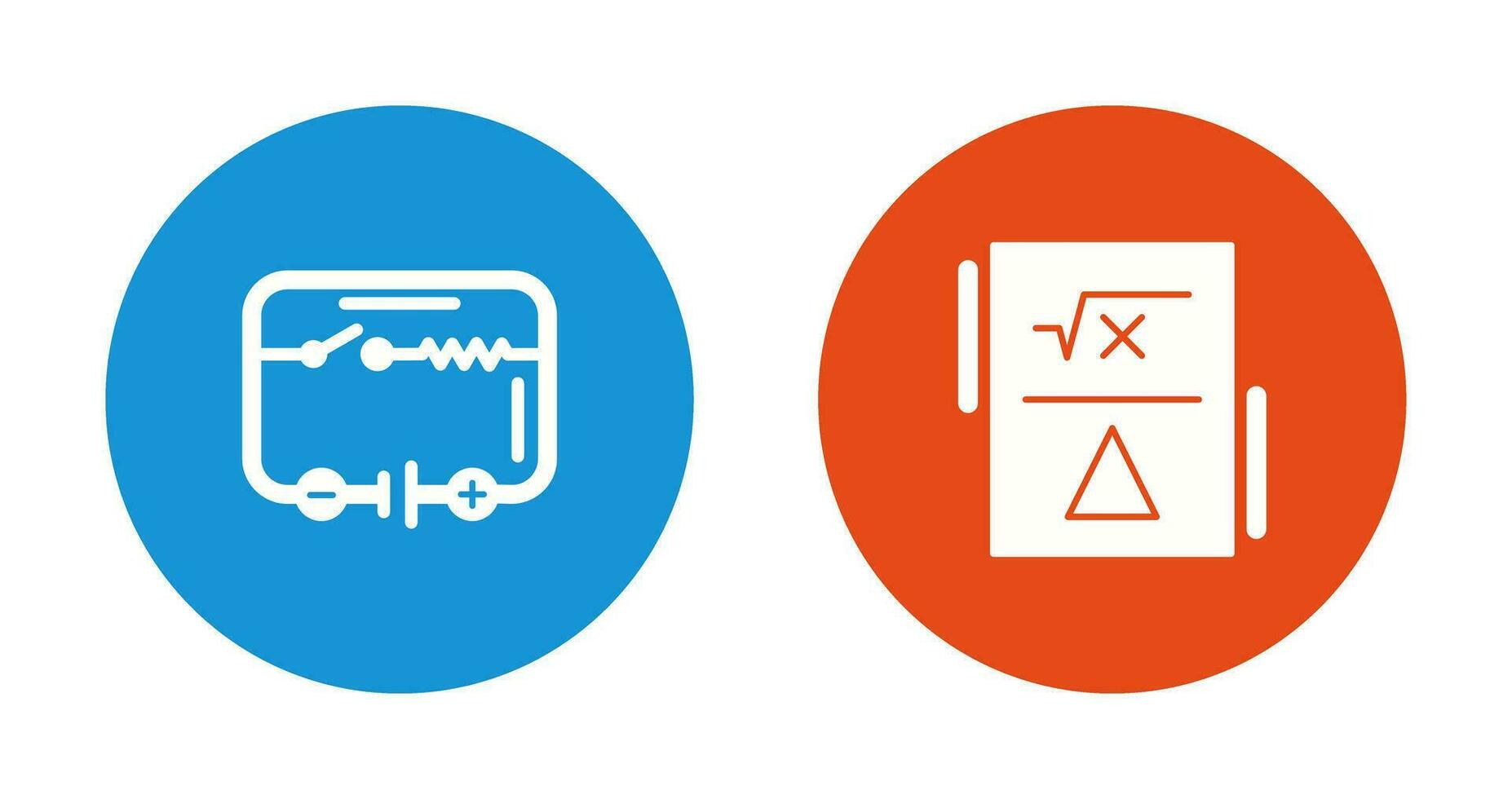 Electrical Circuit and Formula Icon vector