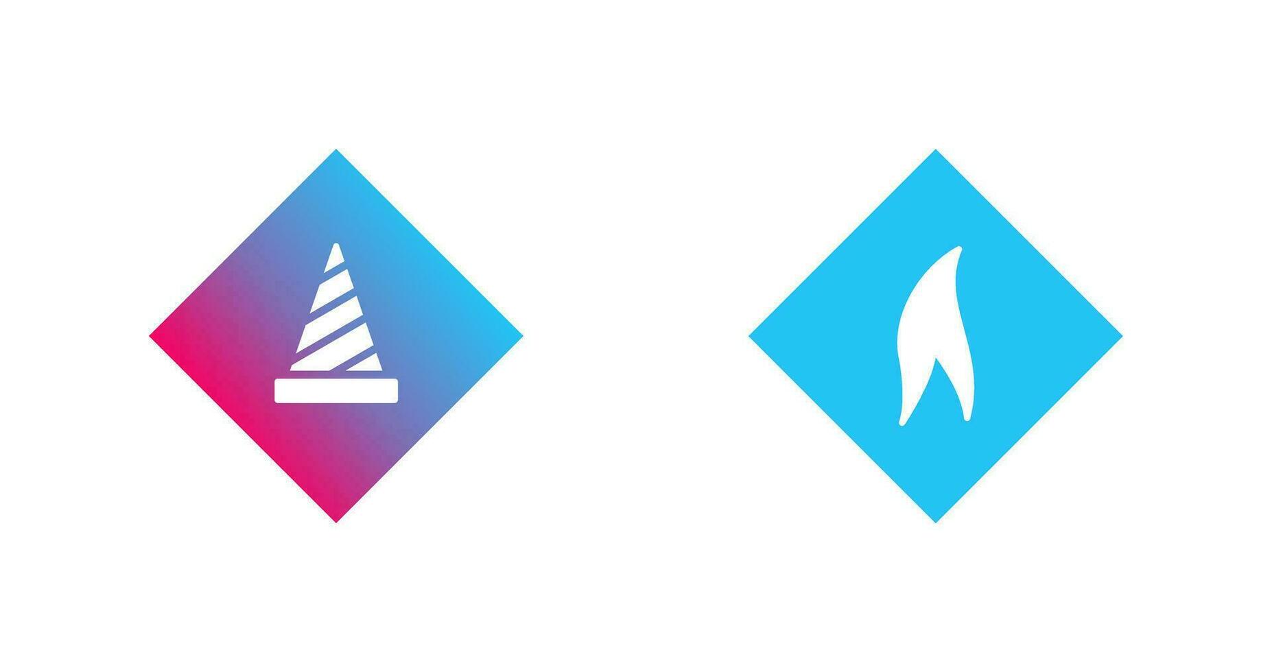 under construction and flammable material  Icon vector