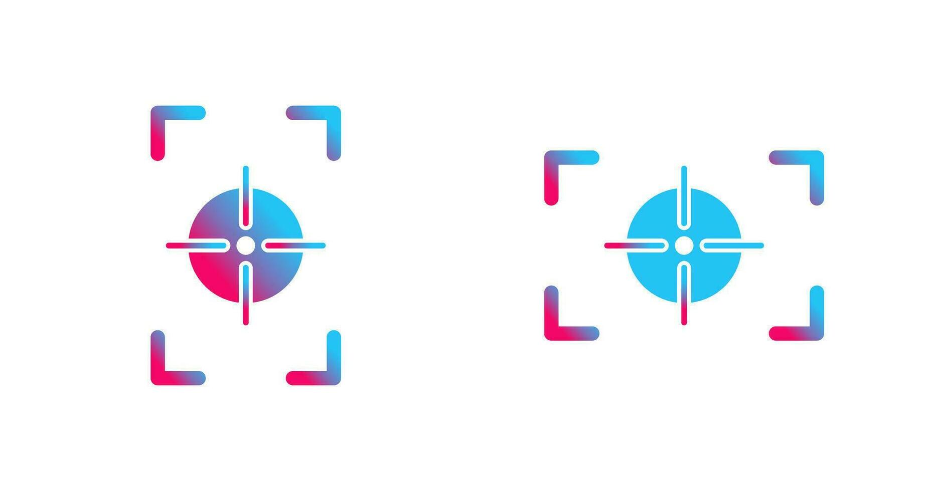 focus vertical and focus horizontal Icon vector