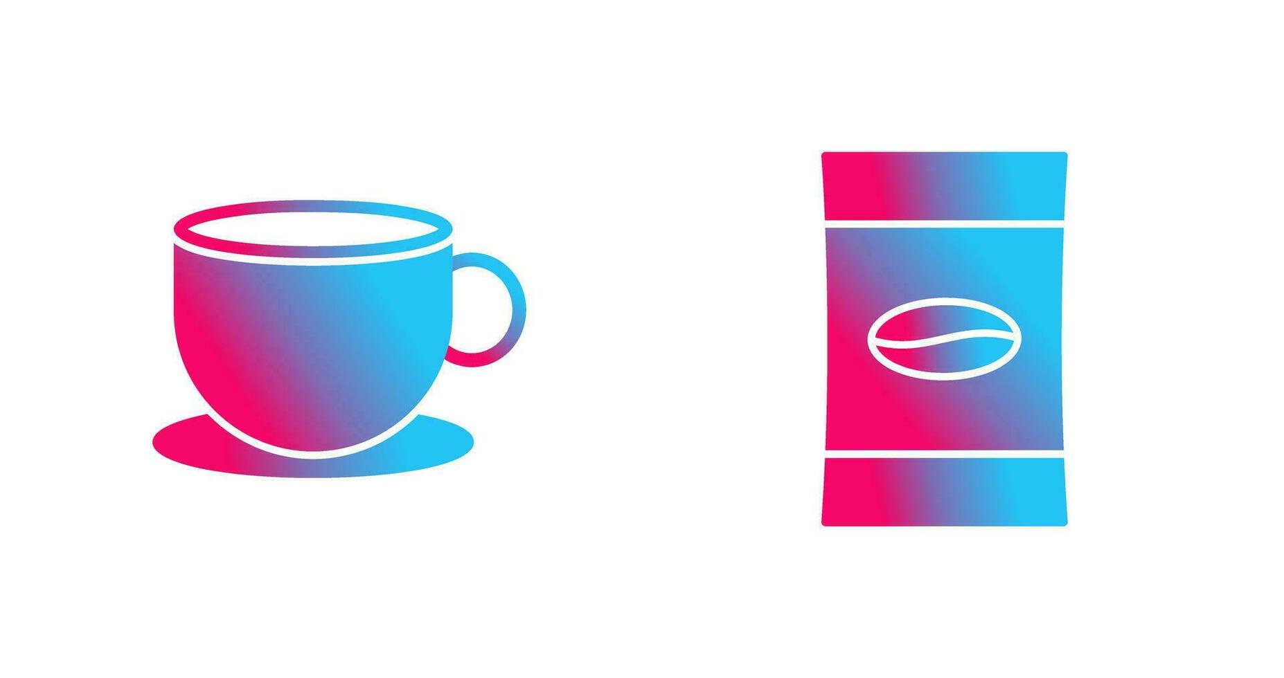 tea and coffee packet Icon vector