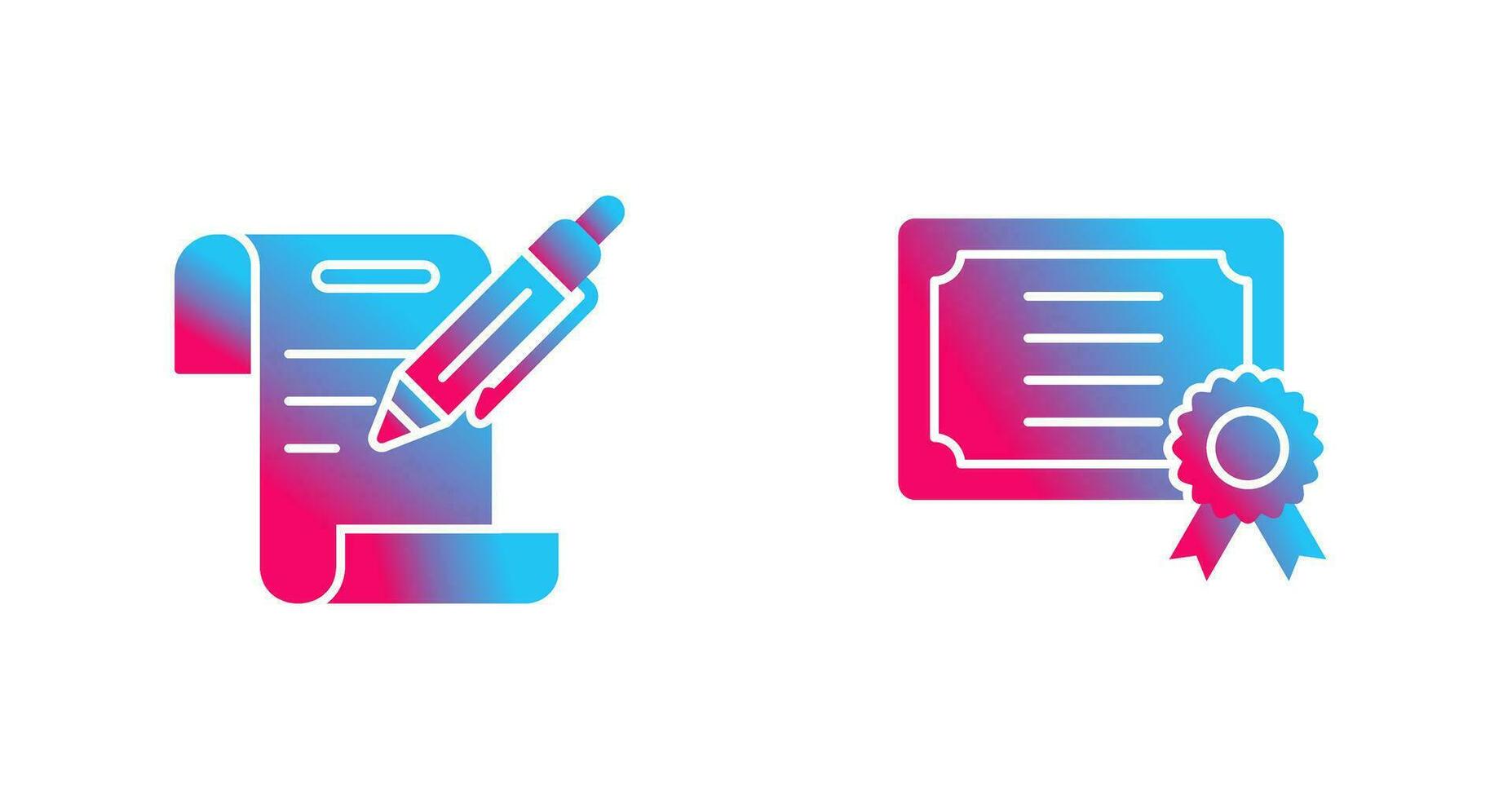 Contract and Certificate Icon vector