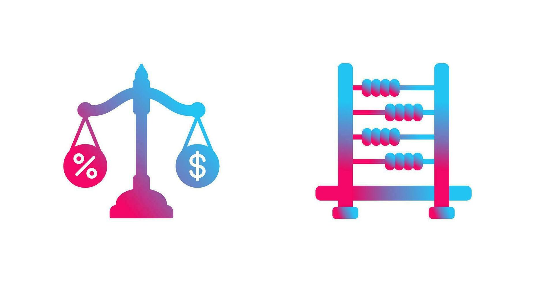 Scale and Abacus Icon vector