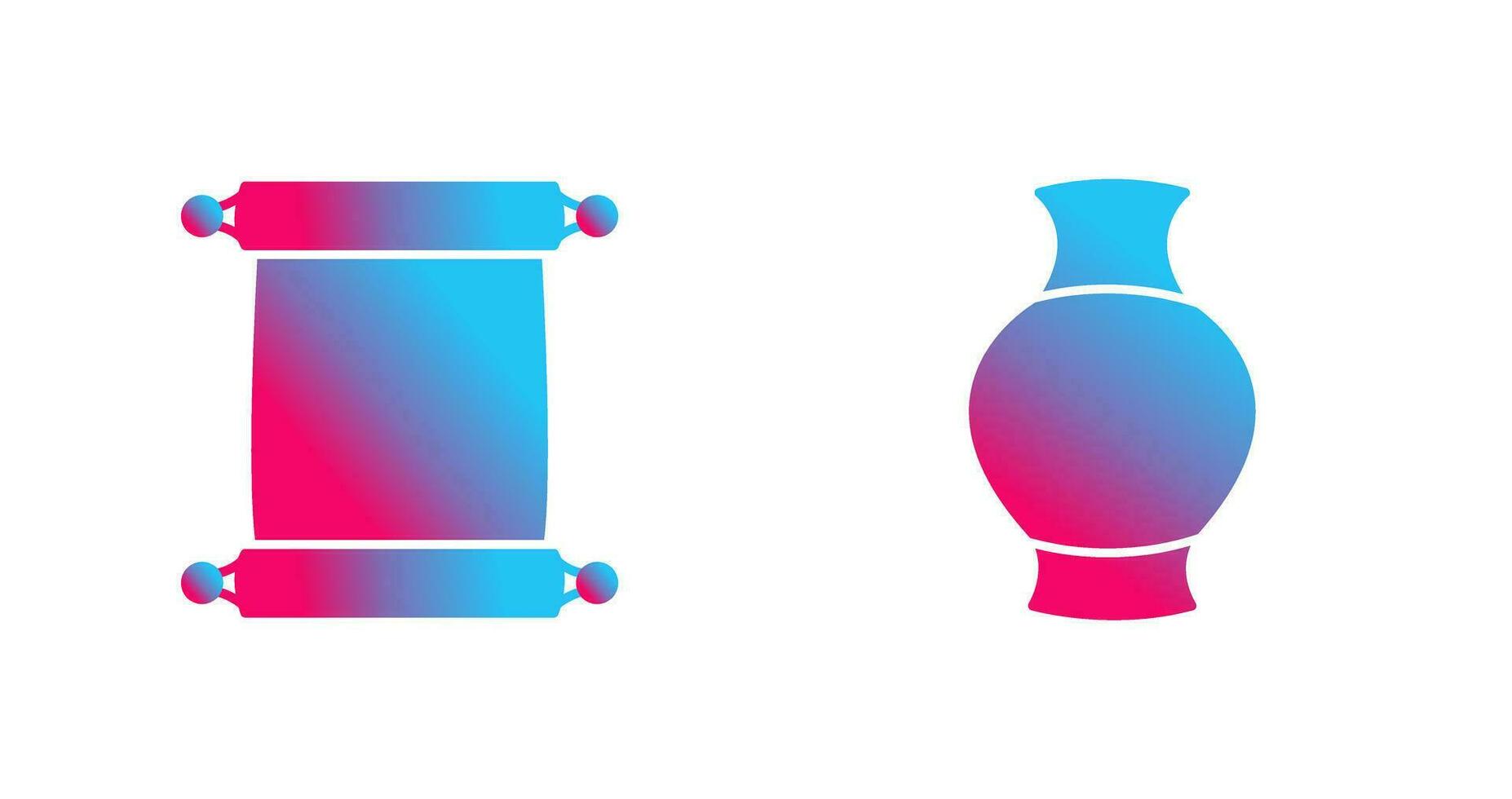 Scroll of Paper and Antique Icon vector