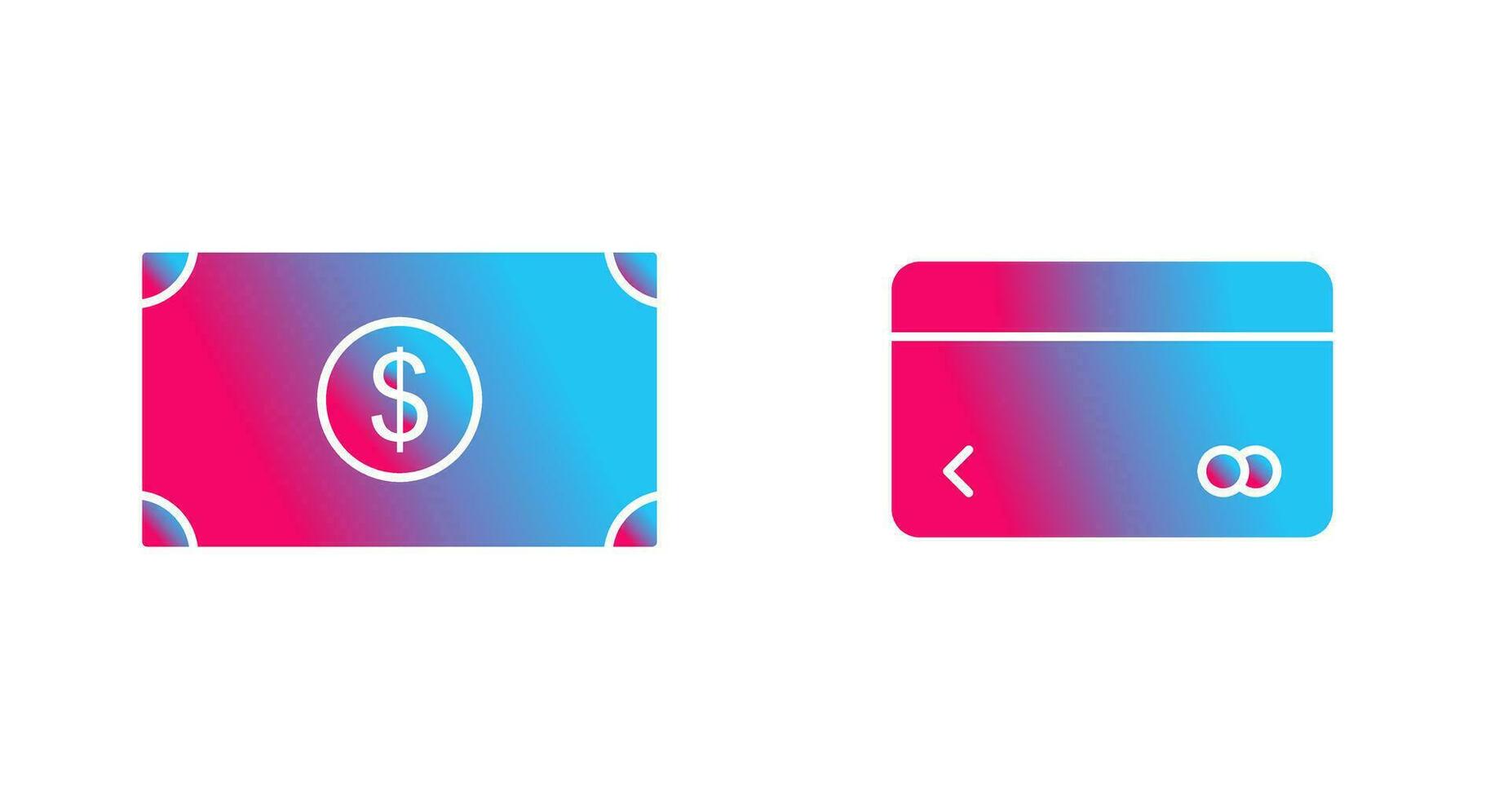 dollar and credit card Icon vector