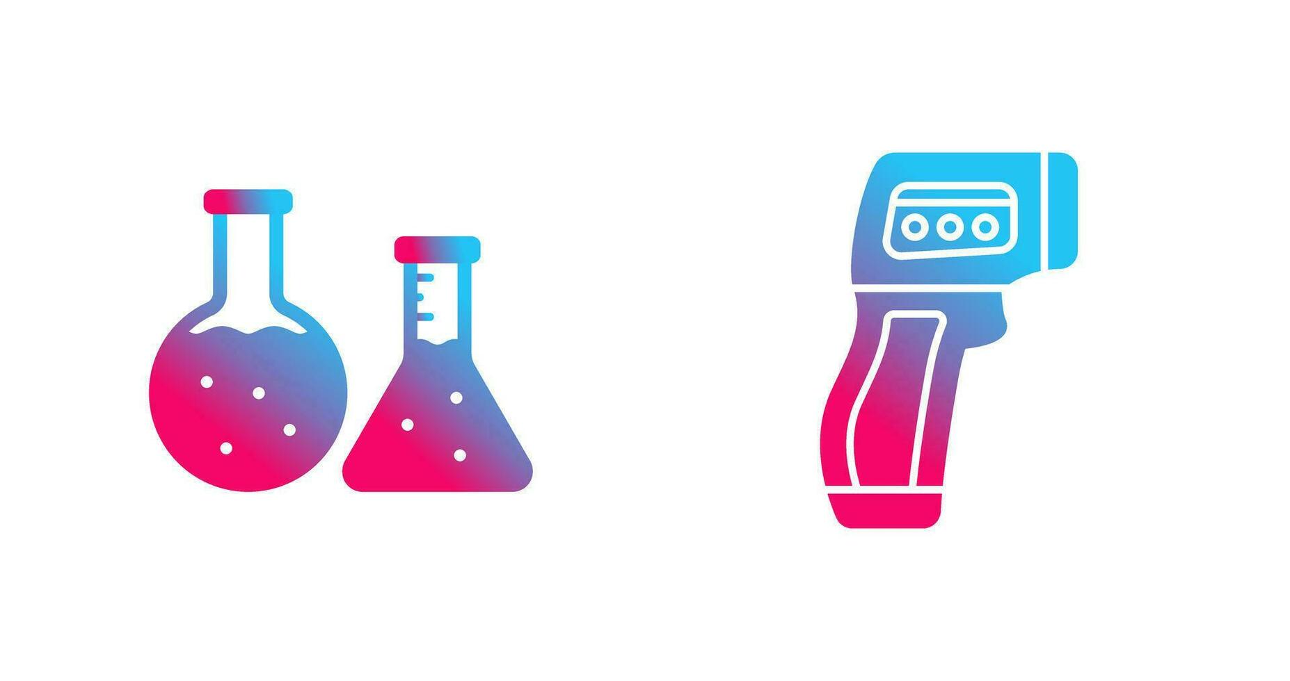 Flask and indicator Icon vector