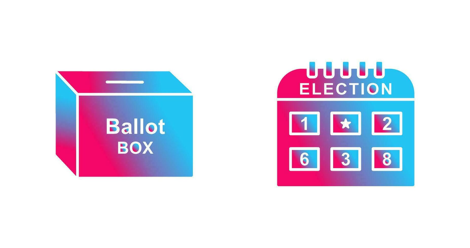 Ballot Box and Election day Icon vector