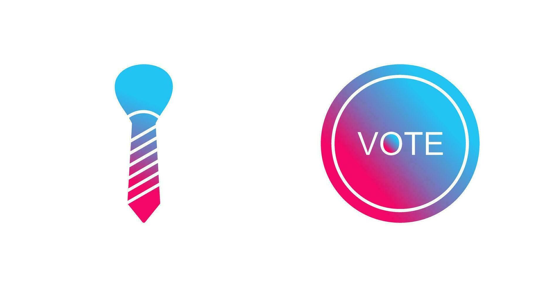 Tie and Vote Link Icon vector
