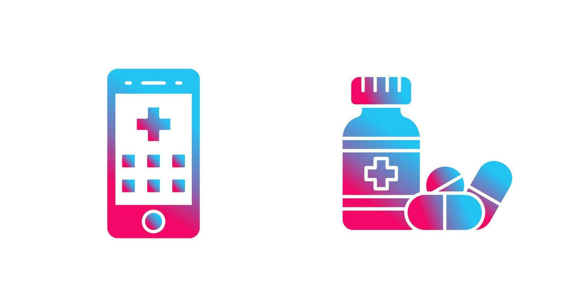 Emergency Call and Medicine Icon vector