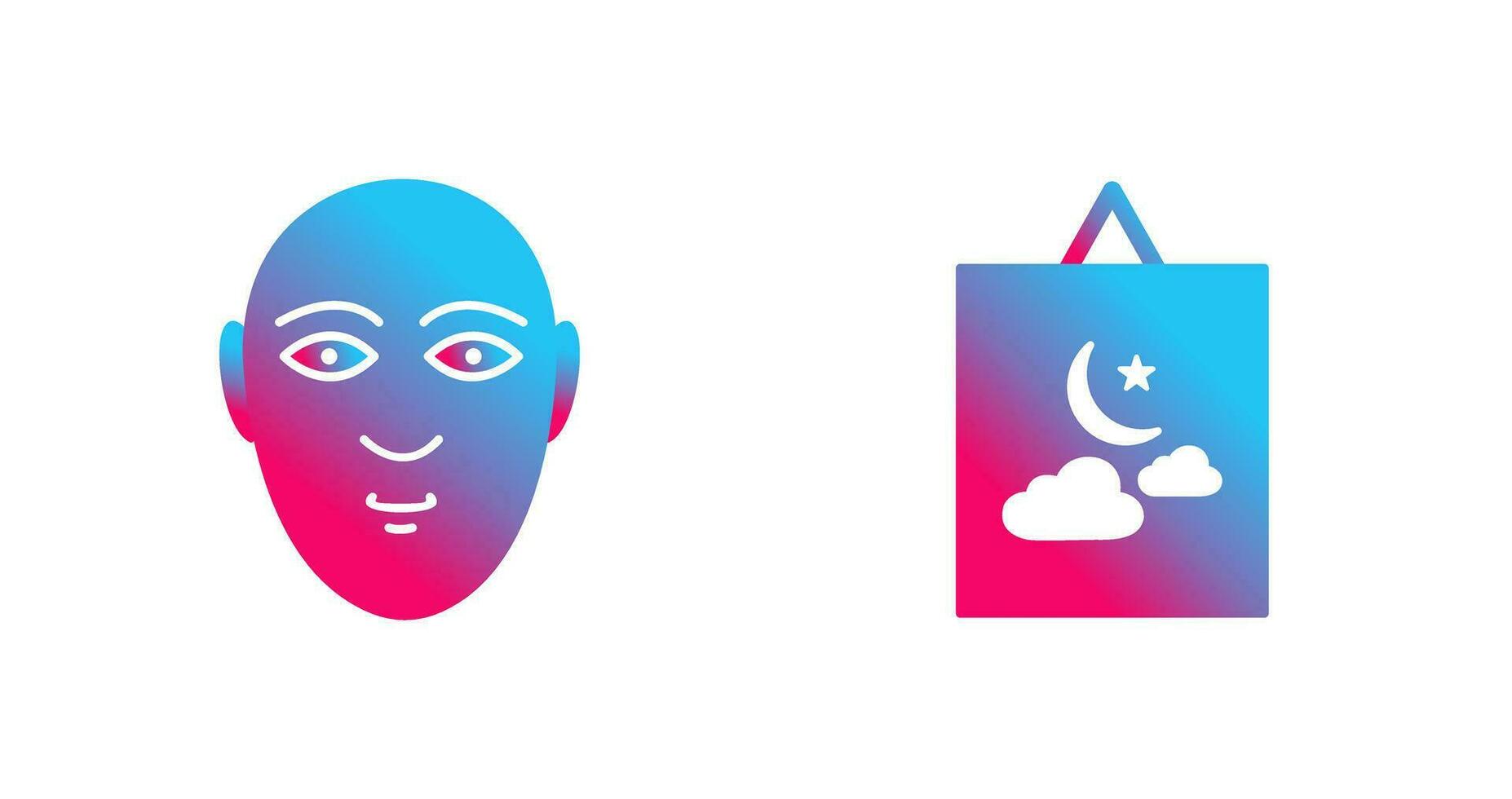 Human face and Hanging Icon vector