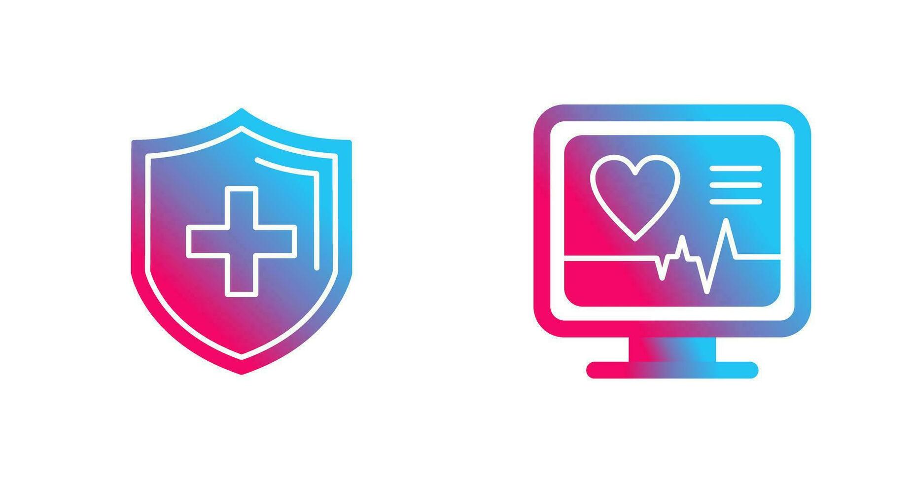 Protection and Plus Icon vector