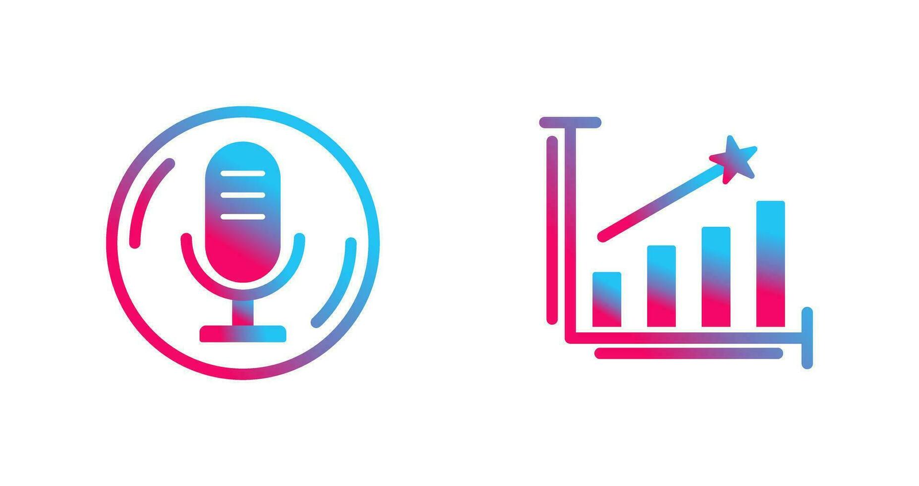 Microphone and Line Bars Icon vector