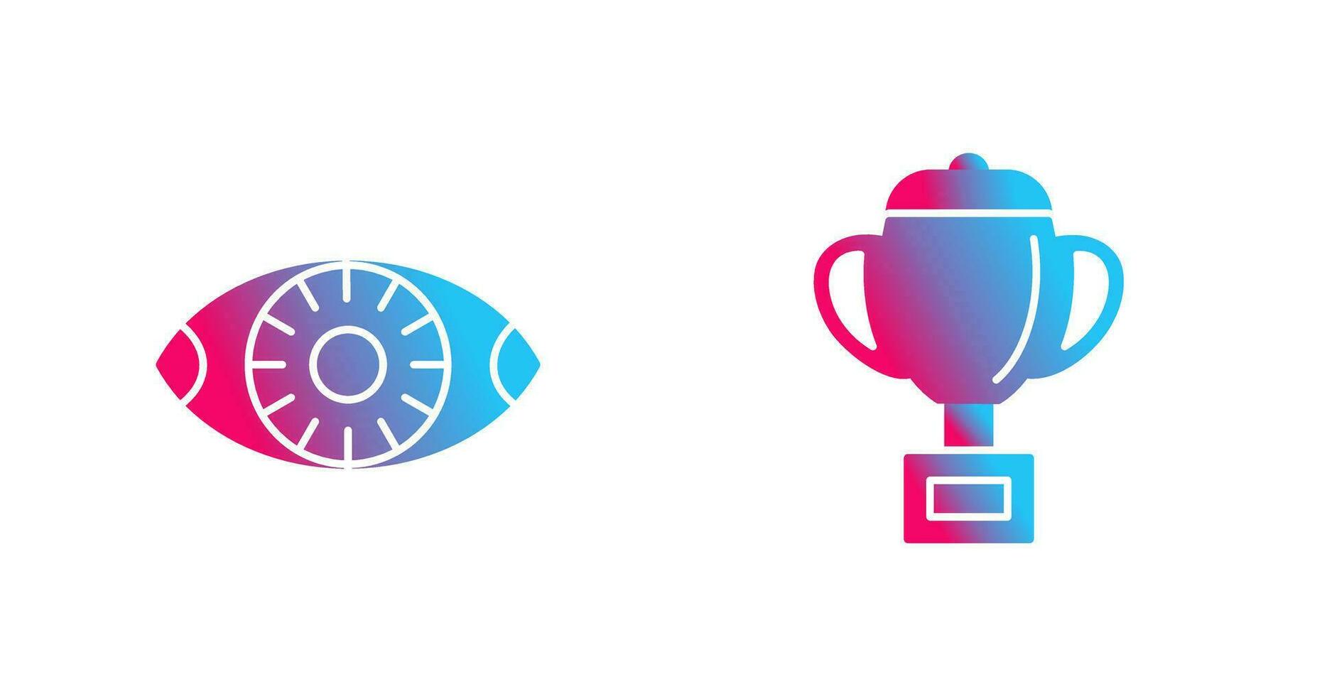 Vision and trophy Icon vector