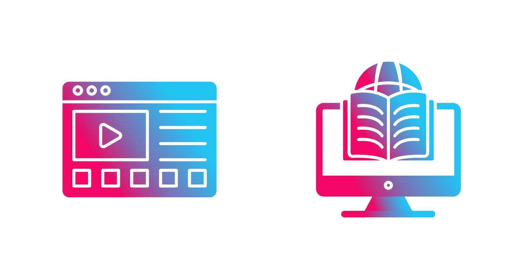 Online Tutorials and Learning Icon vector