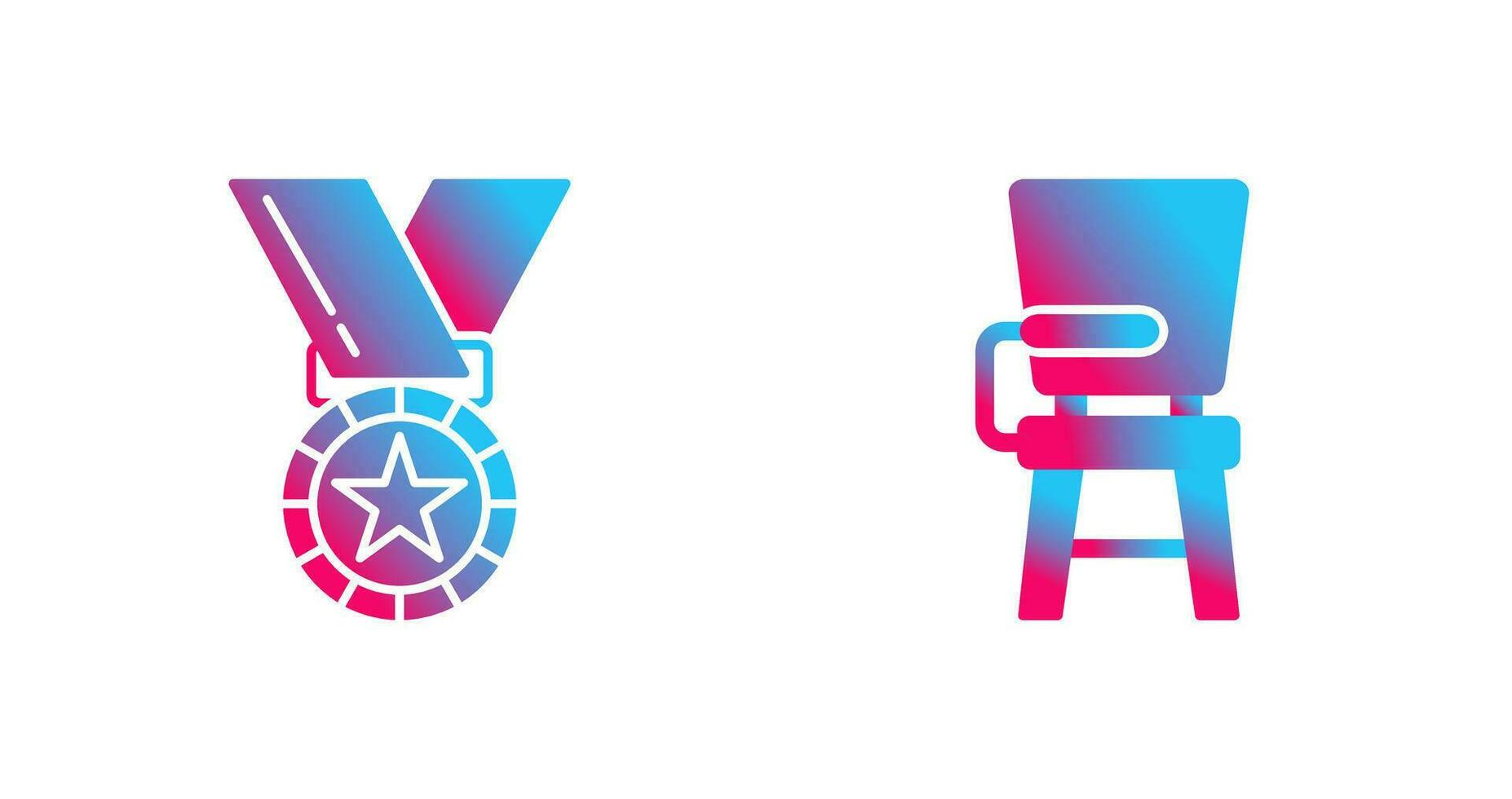 Medal and DeskSnack and Money Icon vector