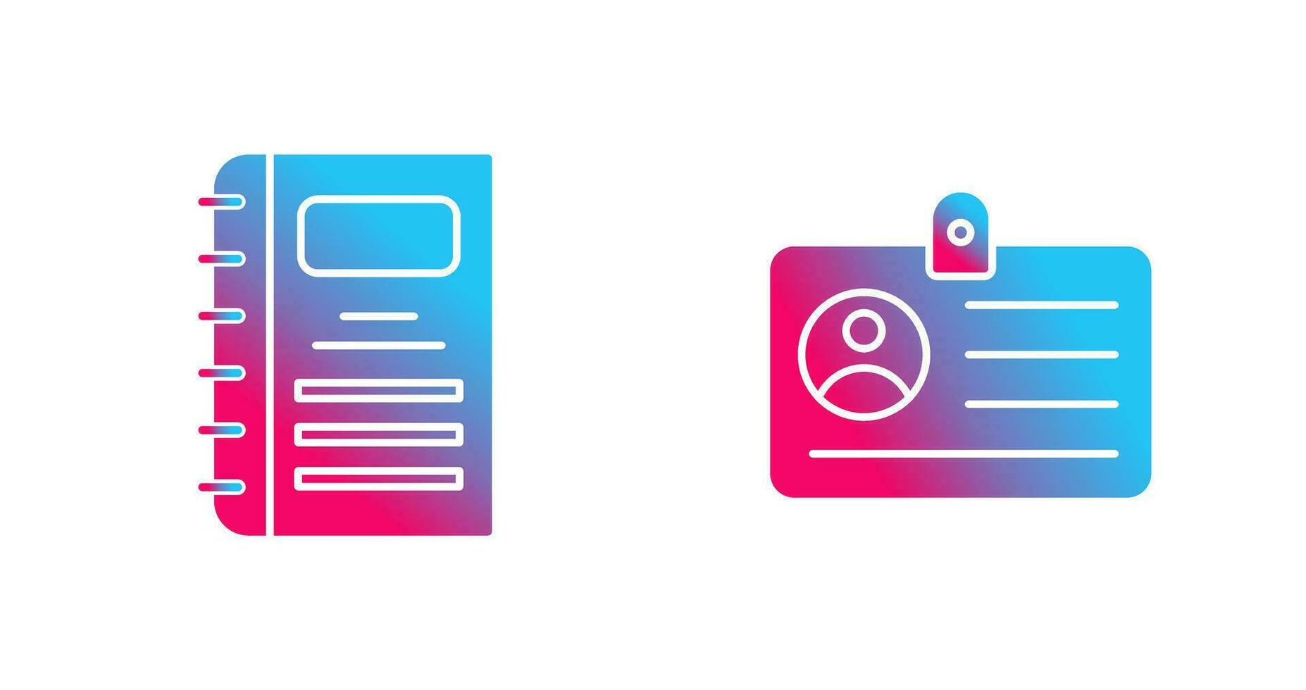 Notebook and CardSnack and Money Icon vector