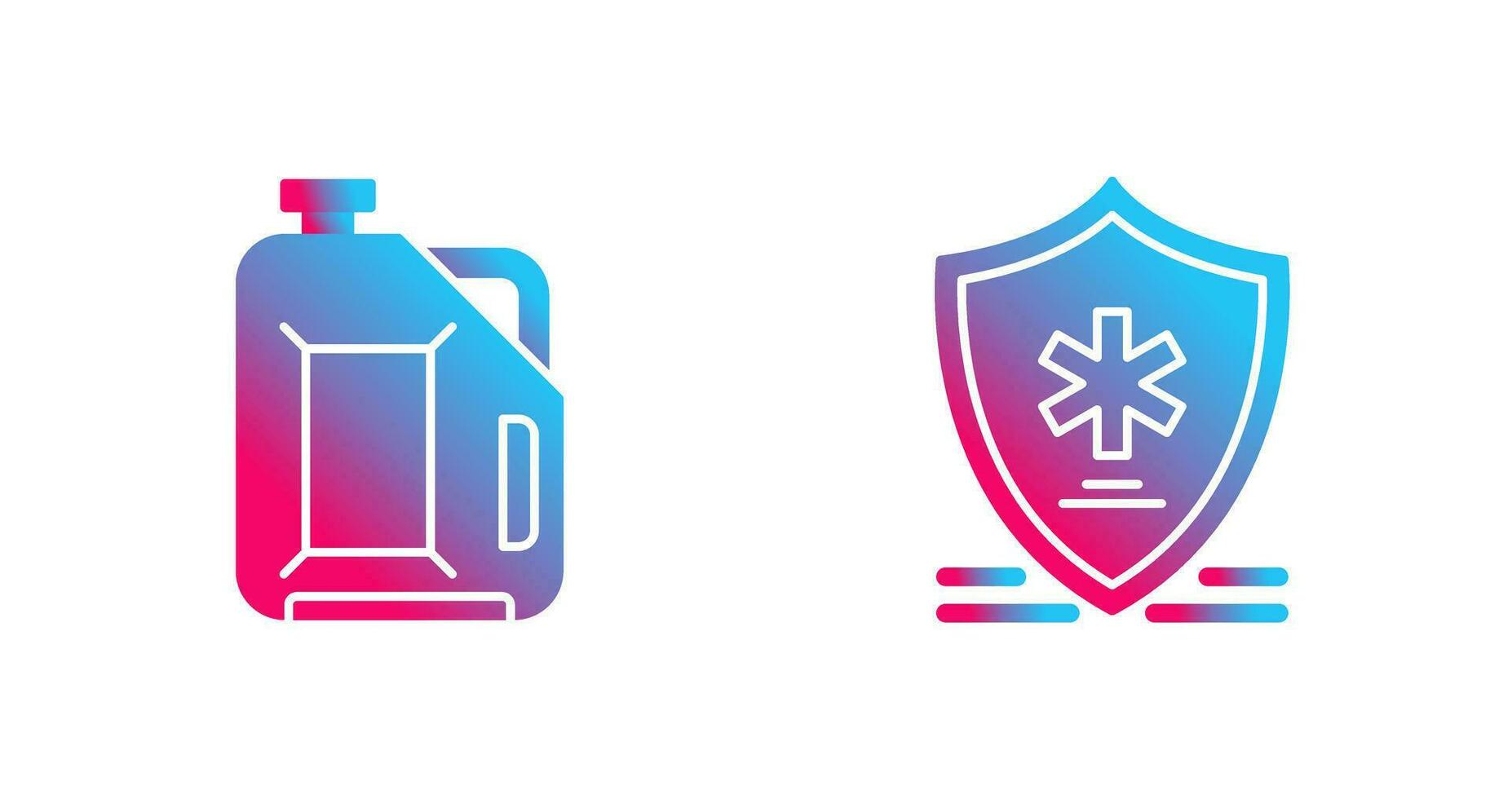 Jerrycan and Medical Symbol Icon vector