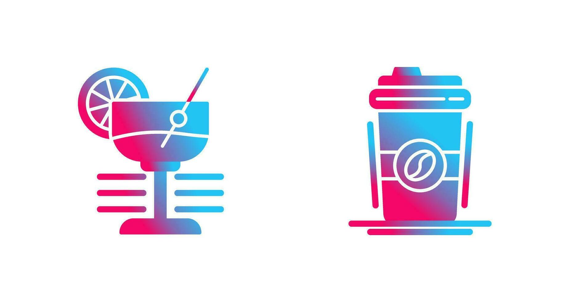 Martini and Coffee Cup Icon vector