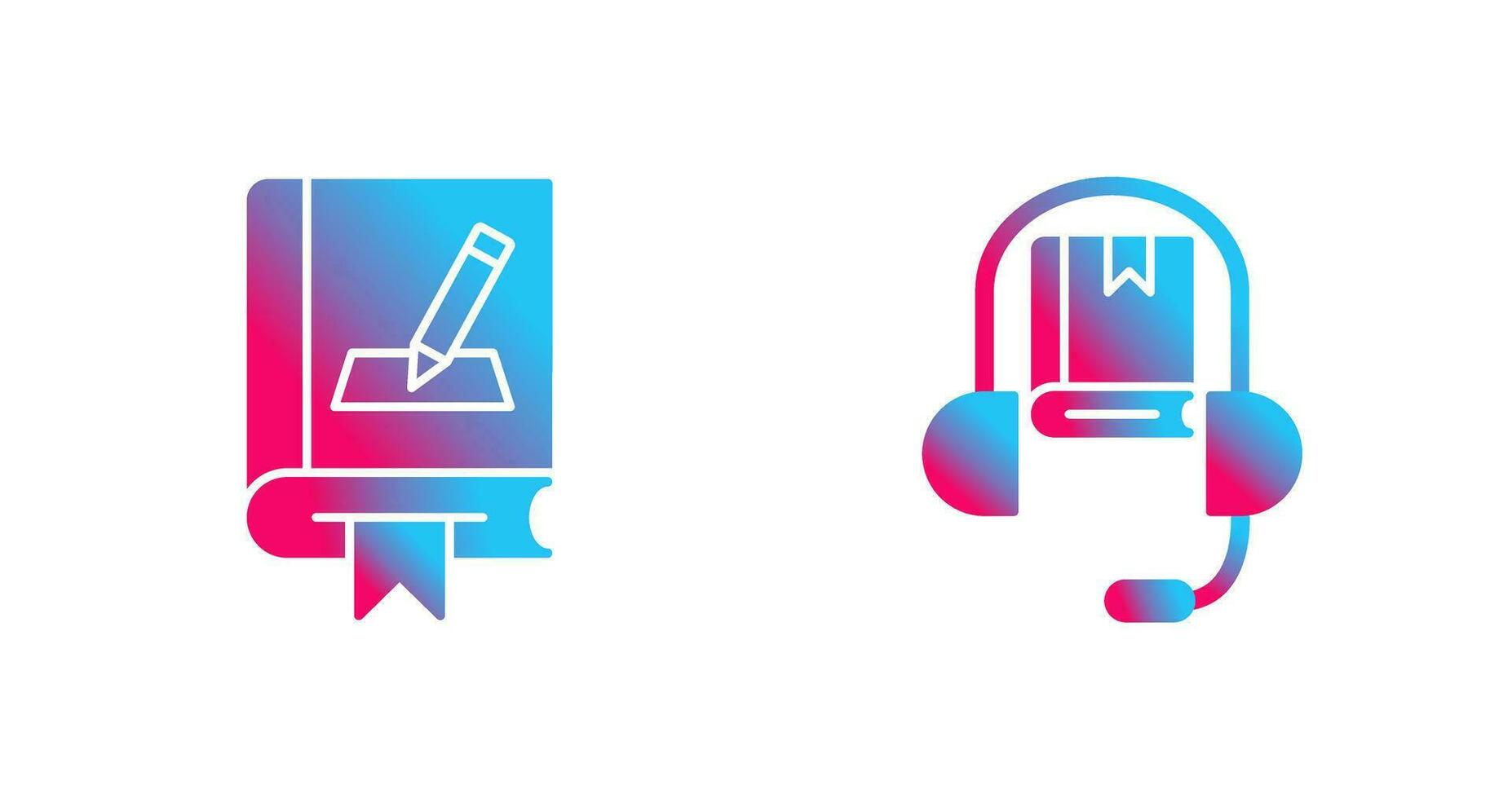 Editing and Audio Book Icon vector