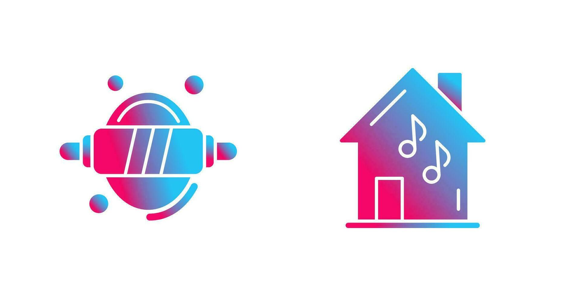 Bakery and Music Icon vector
