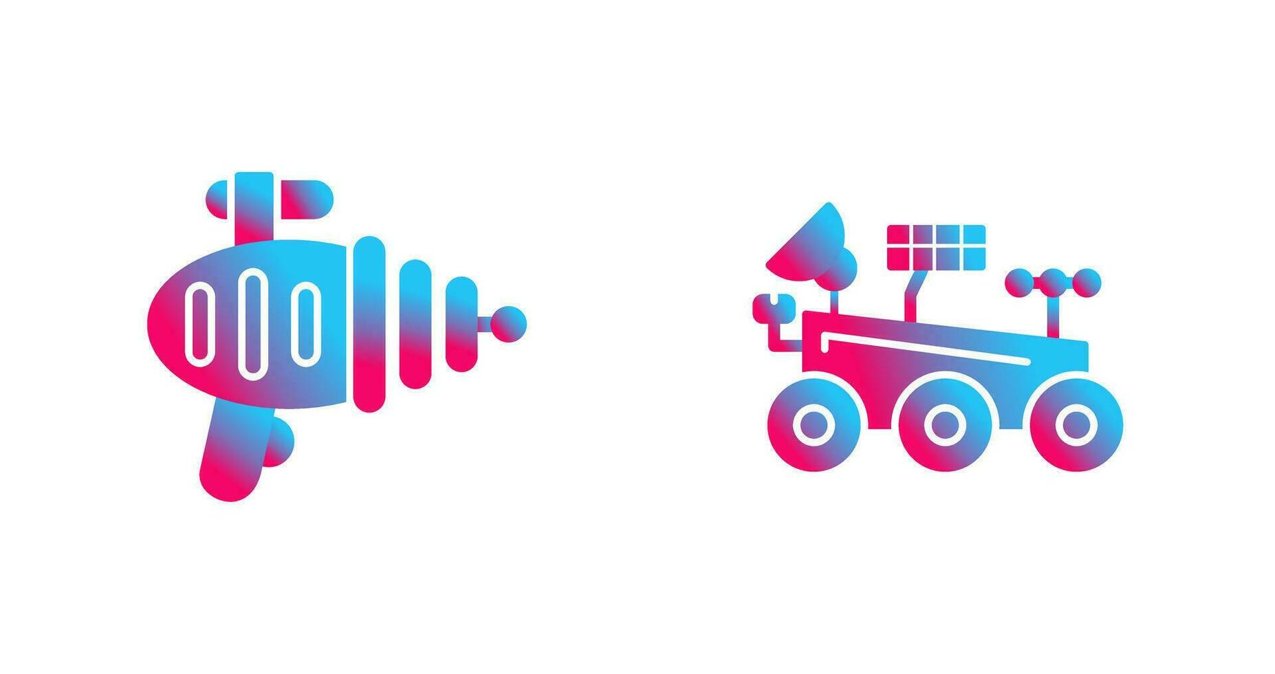 laser gun mars rover Icon vector