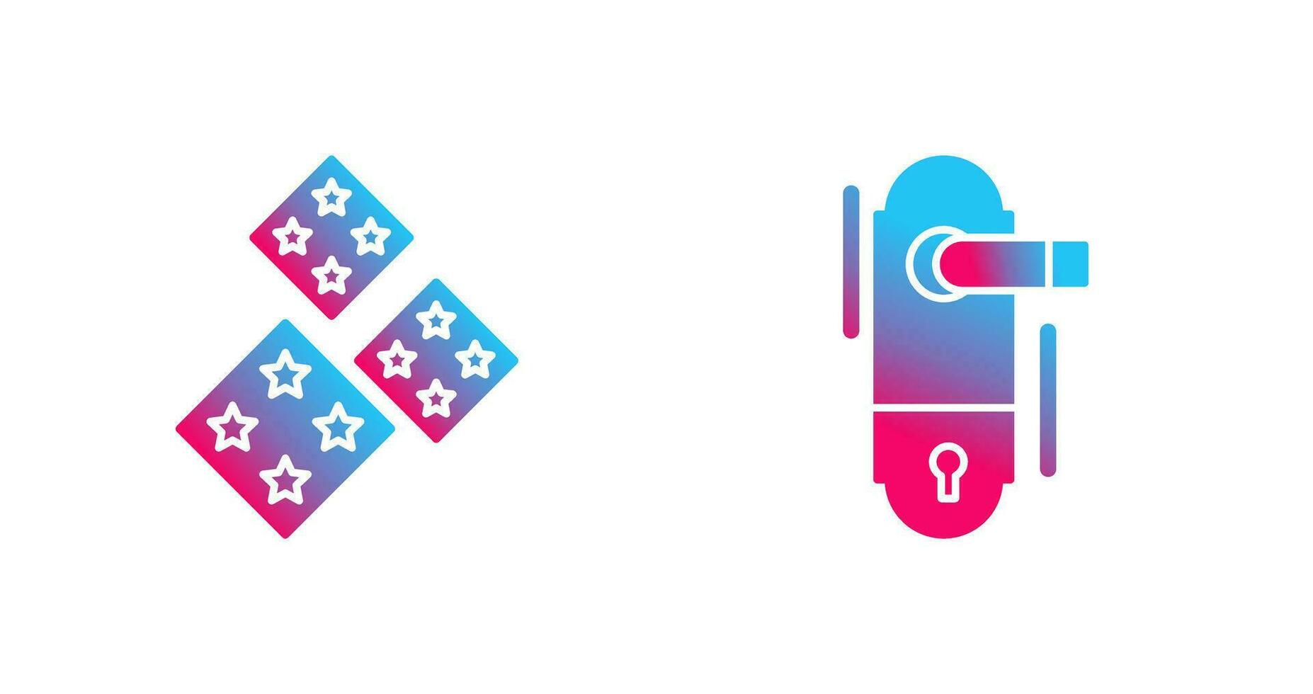 Tiles and Doorknob Icon vector