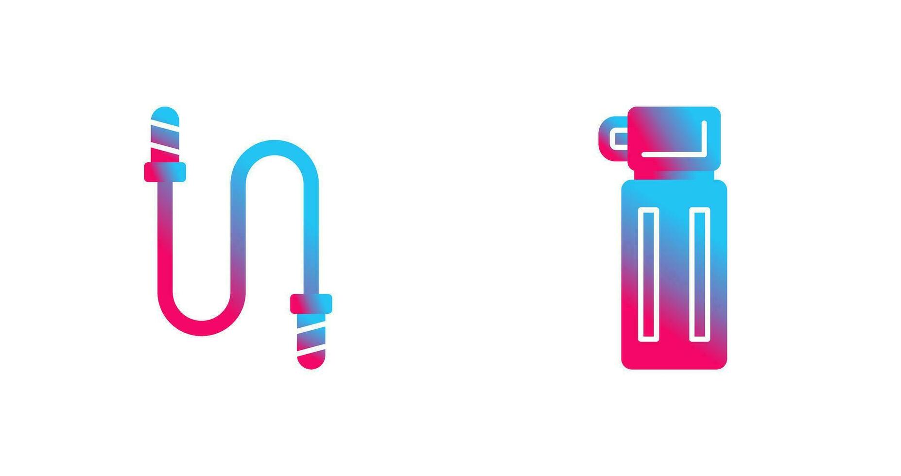 Jumping Rope and Thermos Icon vector