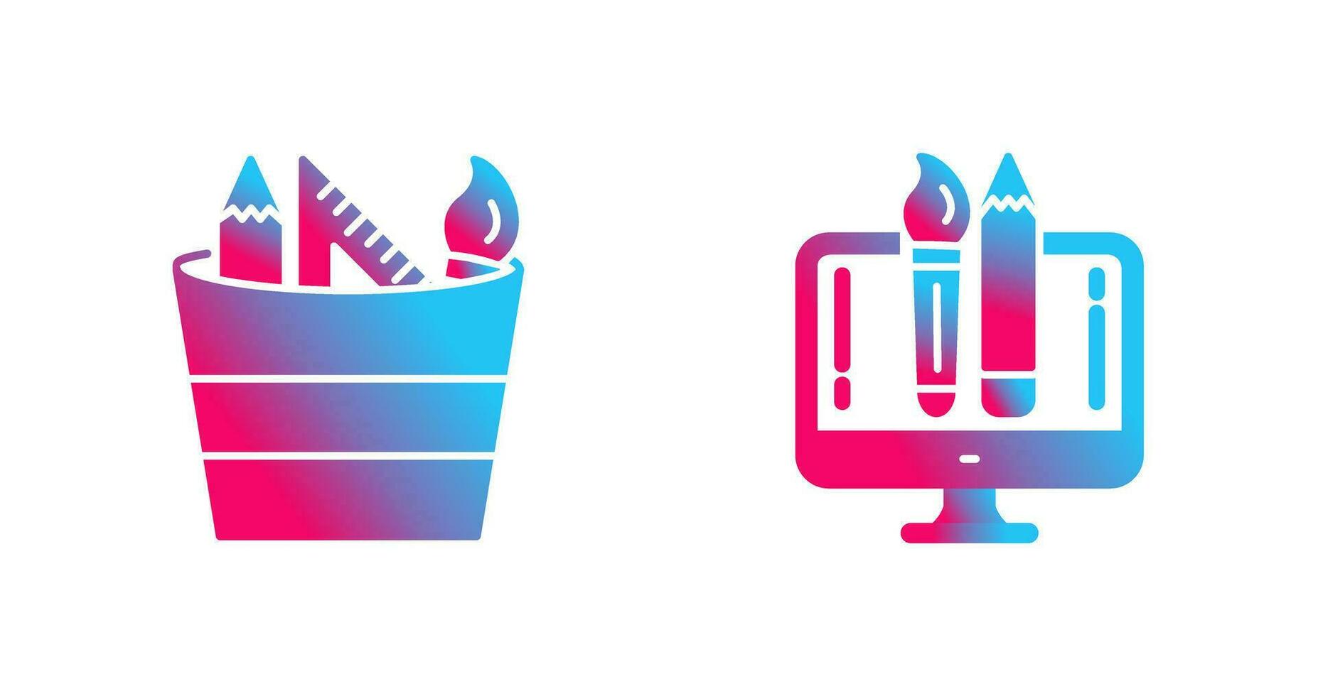 graphic tools and creative design Icon vector