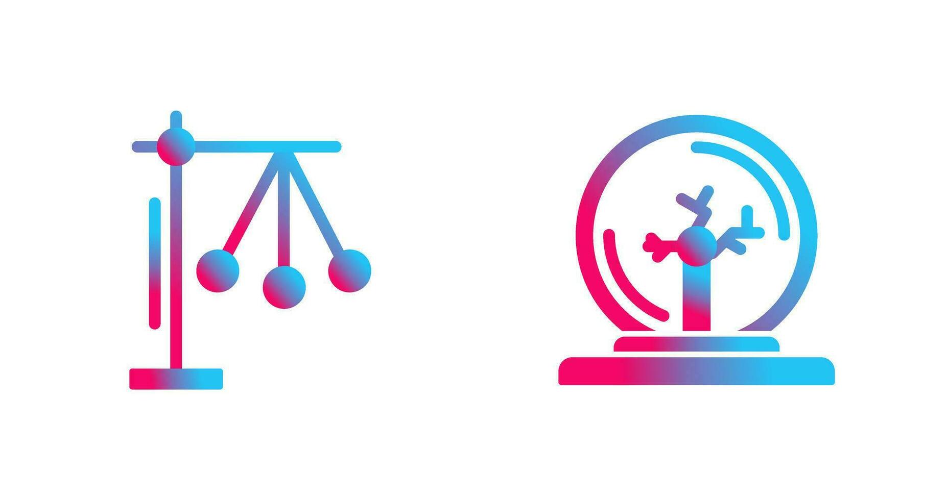 Pendulum and Plasma Ball Icon vector