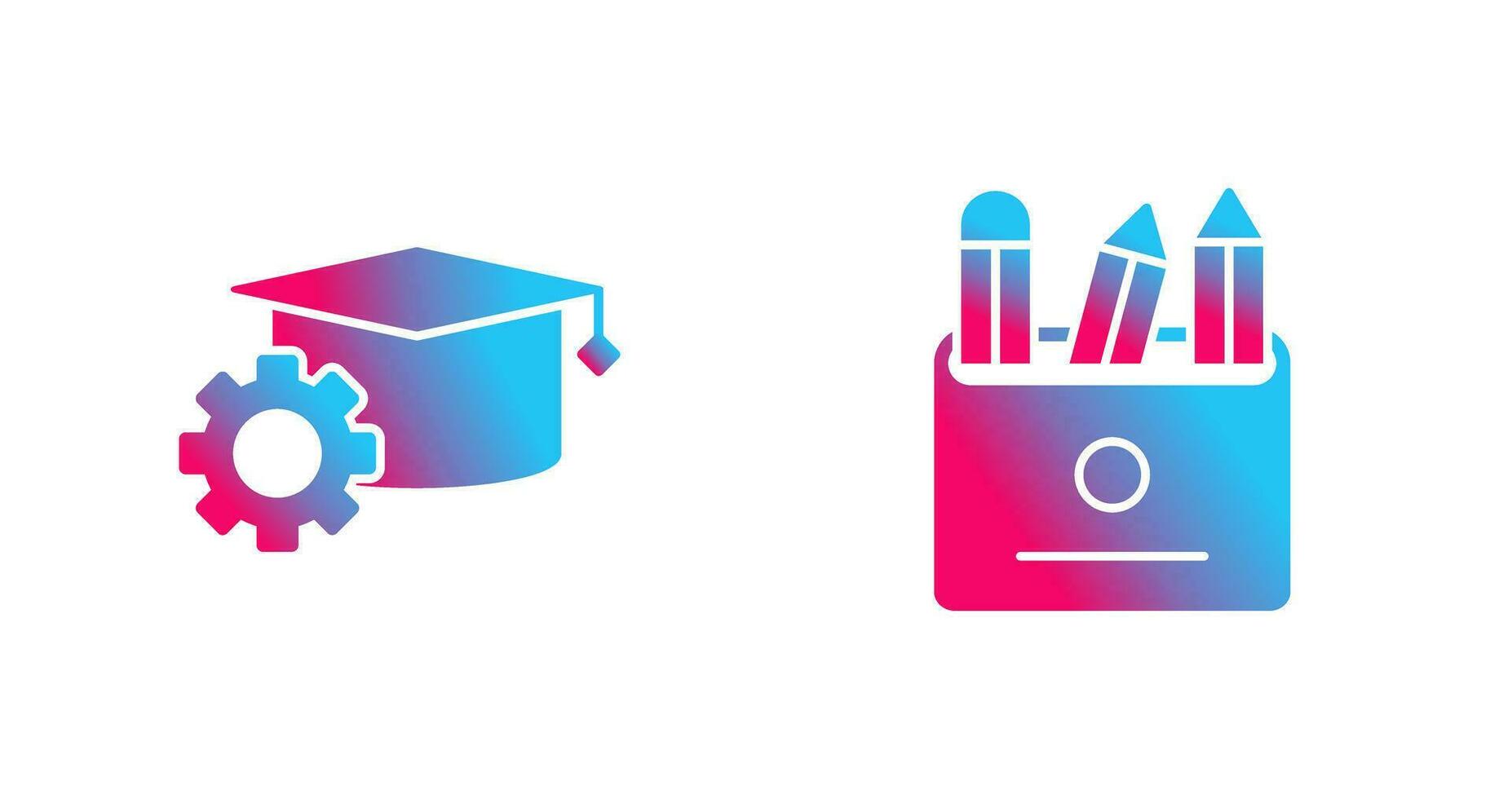 Bachelor and Pencils Icon vector