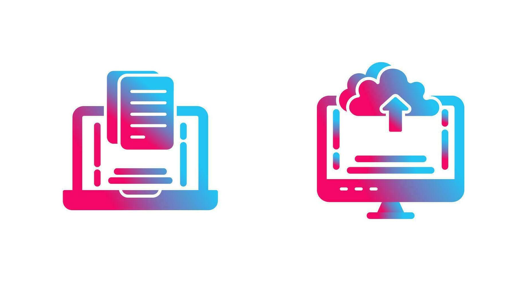 Document and Upload Icon vector