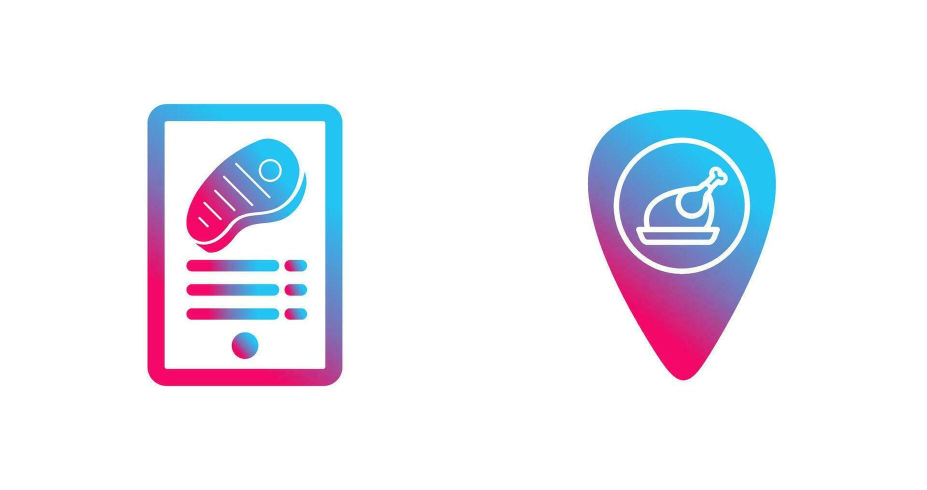 Online order and Location Icon vector