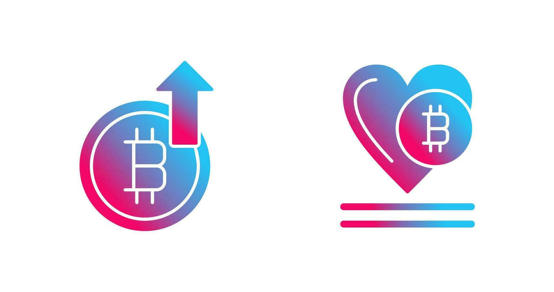 lucro y corazón icono vector