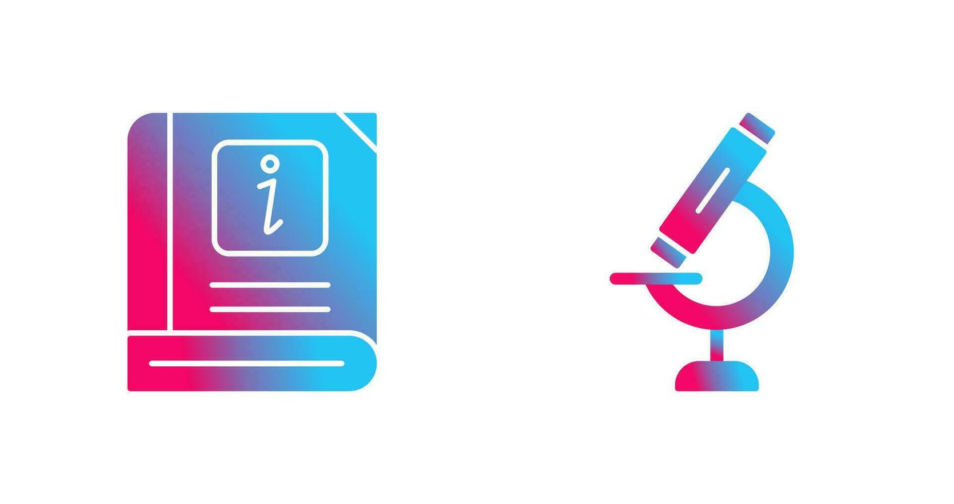 Information and Microscope Icon vector