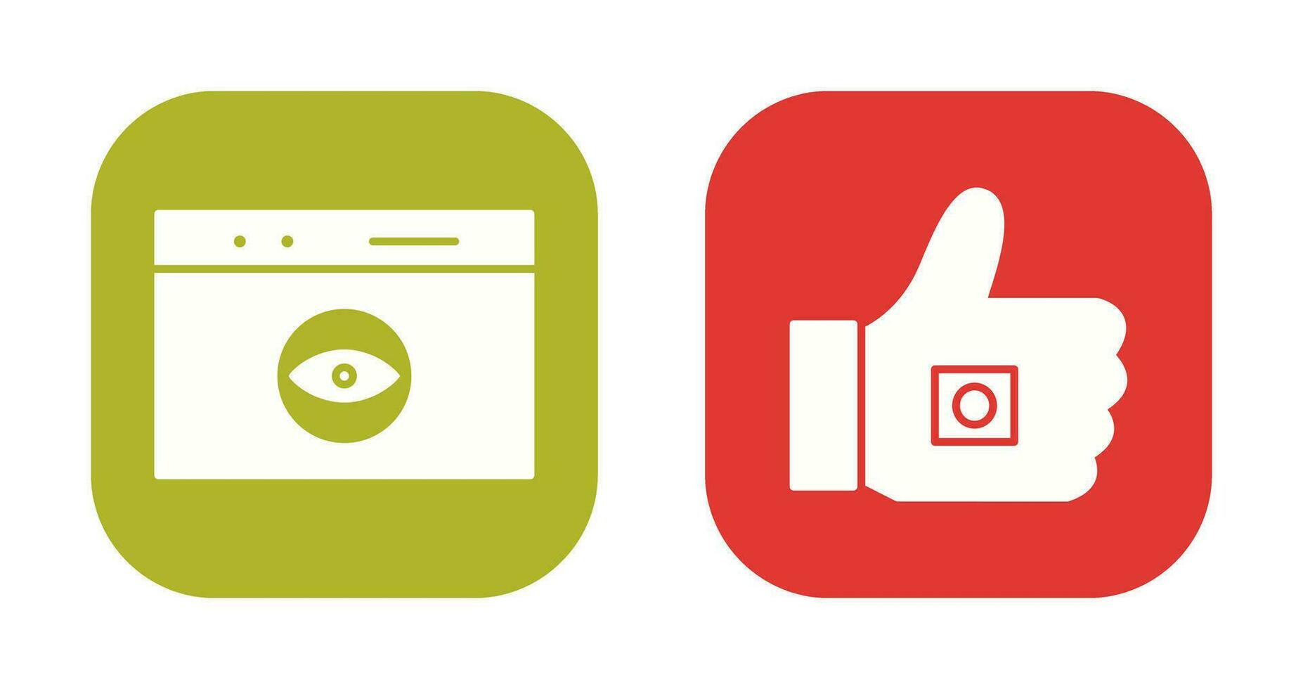 like marketing and web visibility Icon vector