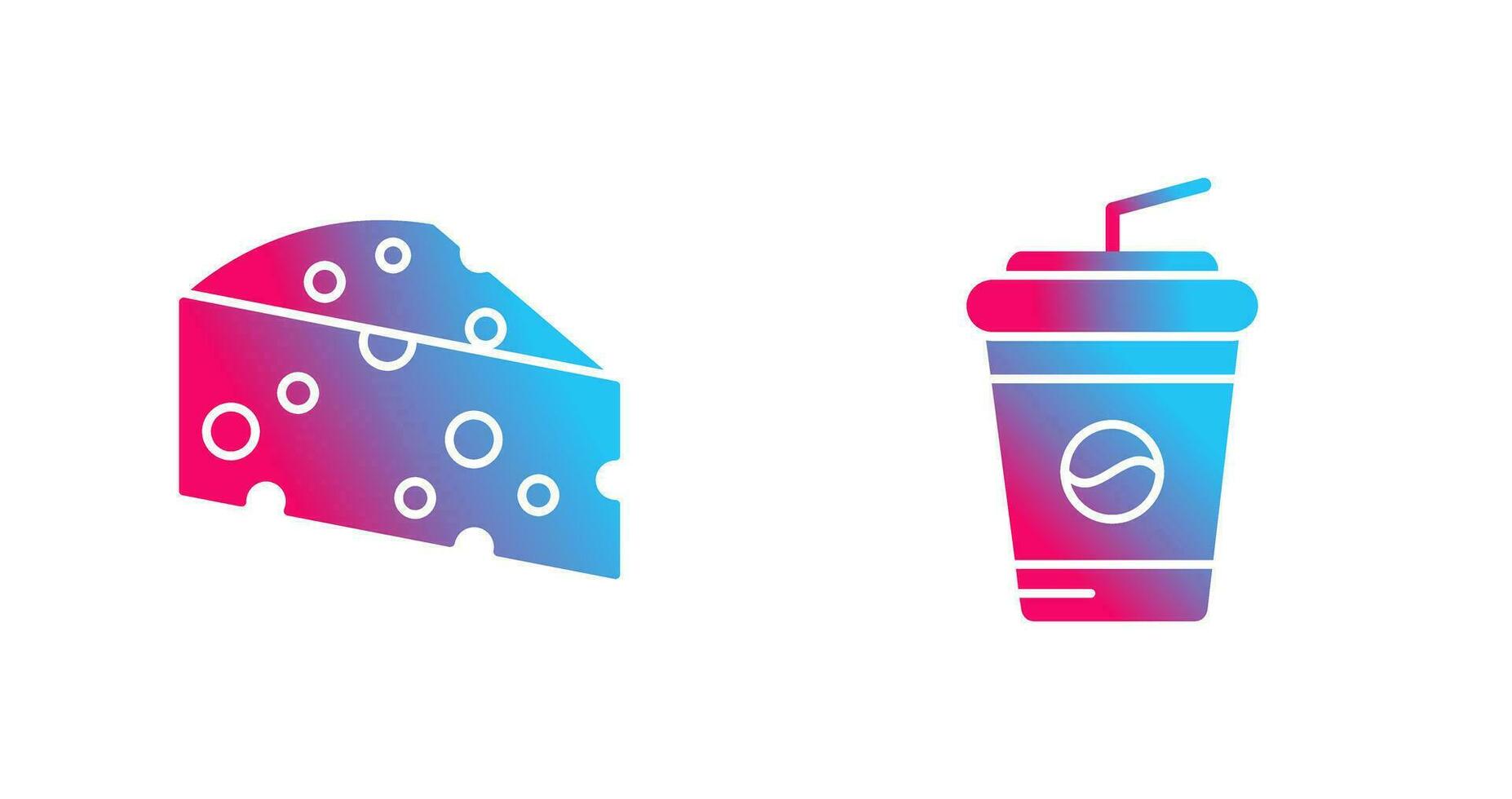 Cheese and Soda Icon vector