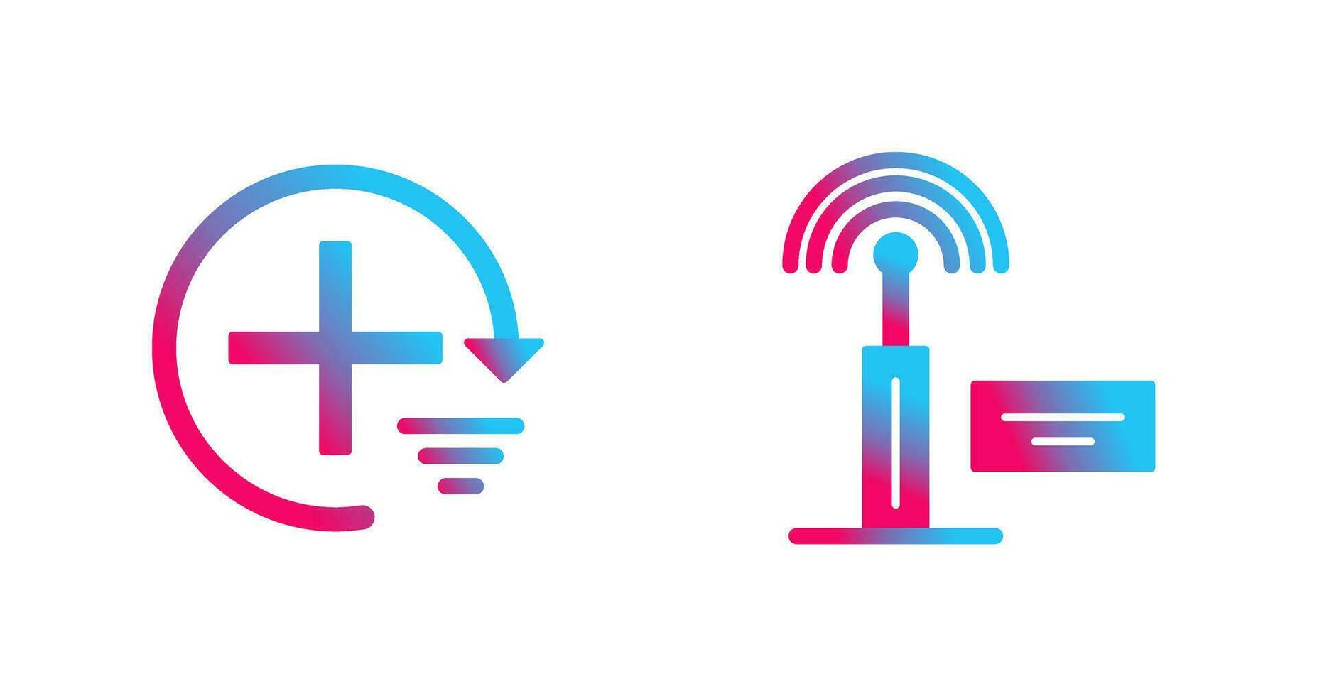 Add and Signal Icon vector