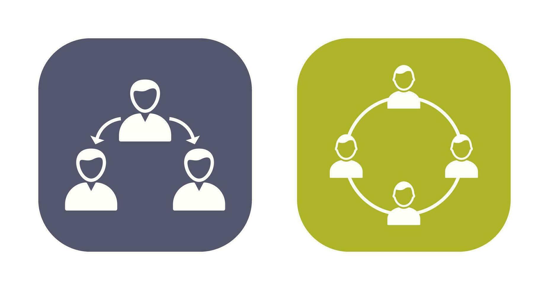 connected user and network group  Icon vector