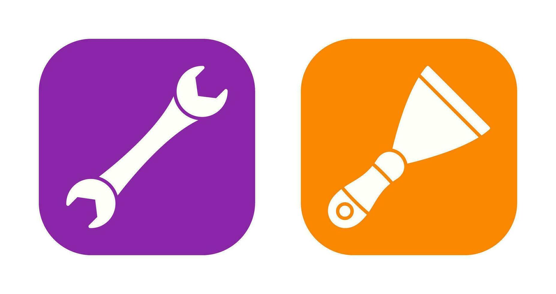 Spanner and Spatula Icon vector