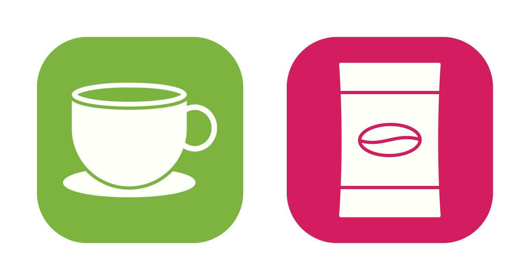 tea and coffee packet Icon vector