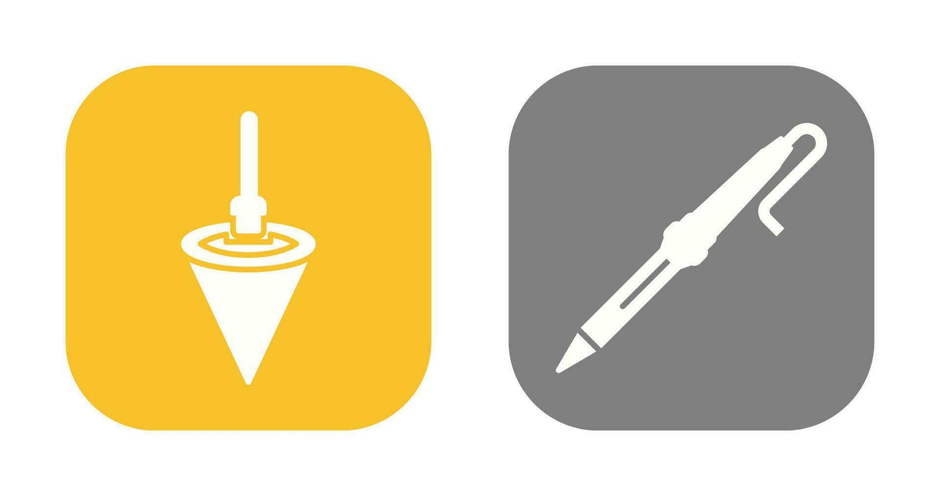 Plumb Bob and Soldering Icon vector